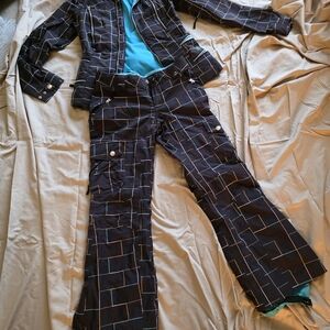 Burton Snowboard Jacket And Pants With An Under Armor Matching Top